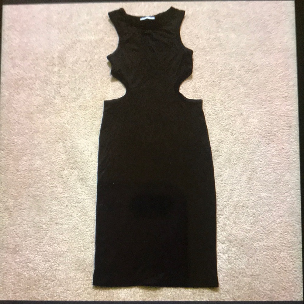Zara fitted dress with side waist cut out size small – [120]